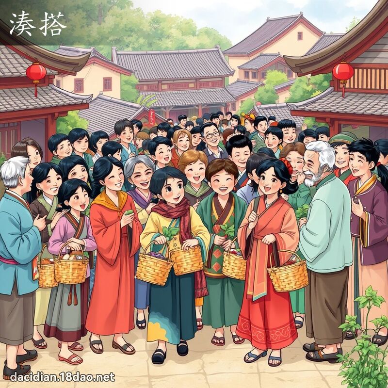 湊搭 - 國語大辭典配圖