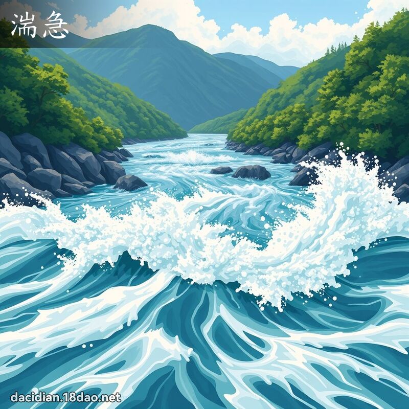 湍急 - 国语大辞典配图