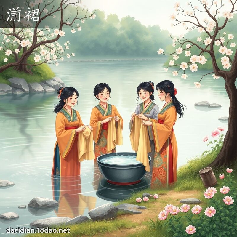湔裙 - 国语大辞典配图