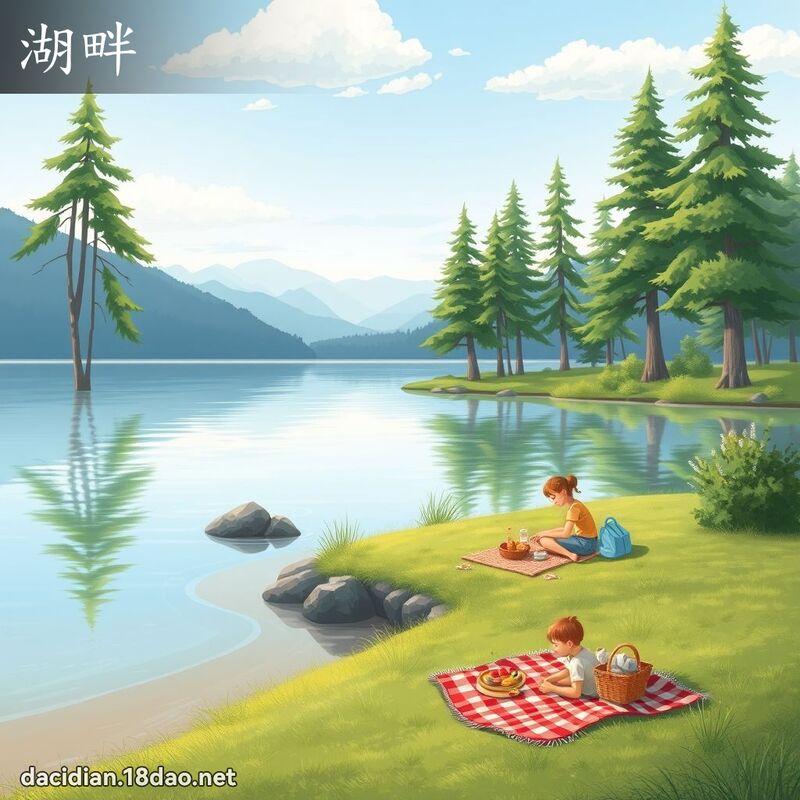 湖畔 - 国语大辞典配图