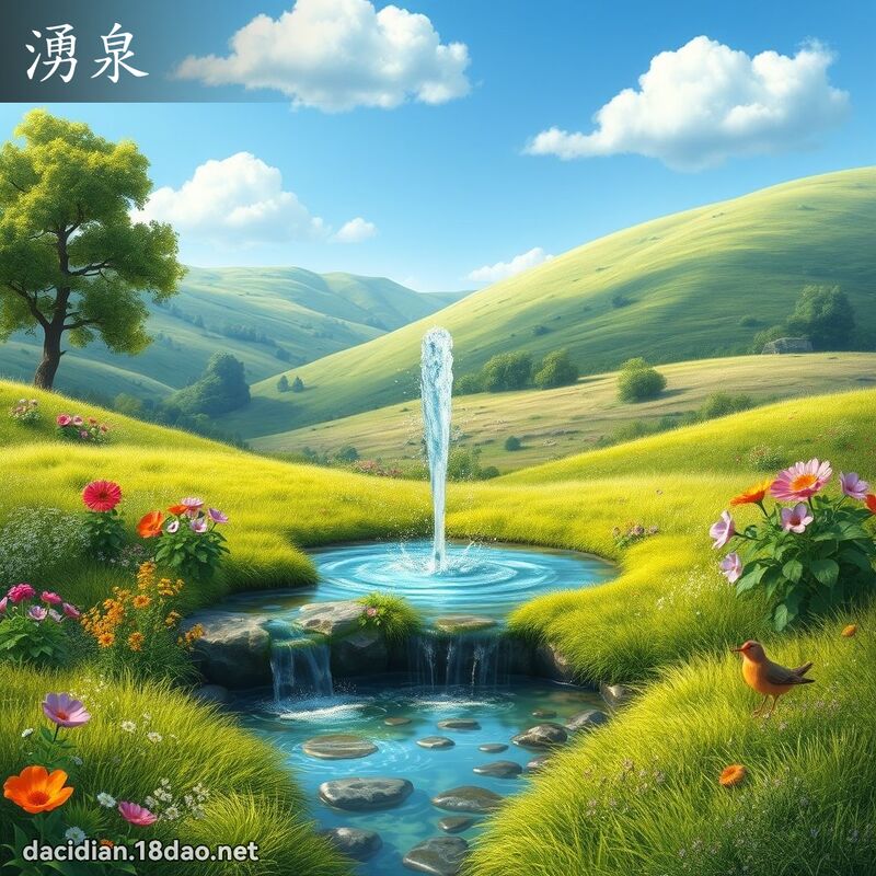 湧泉 - 國語大辭典配圖