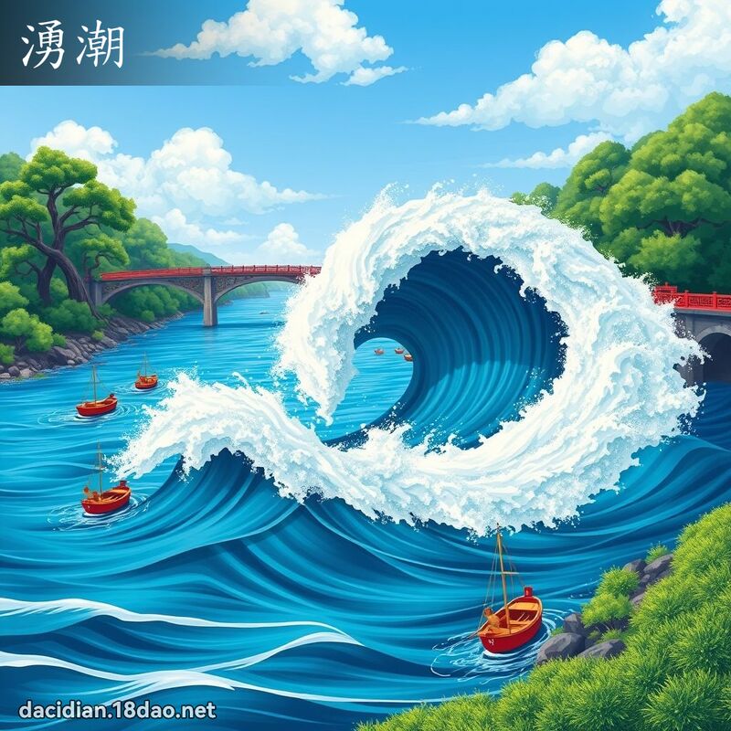 湧潮 - 國語大辭典配圖