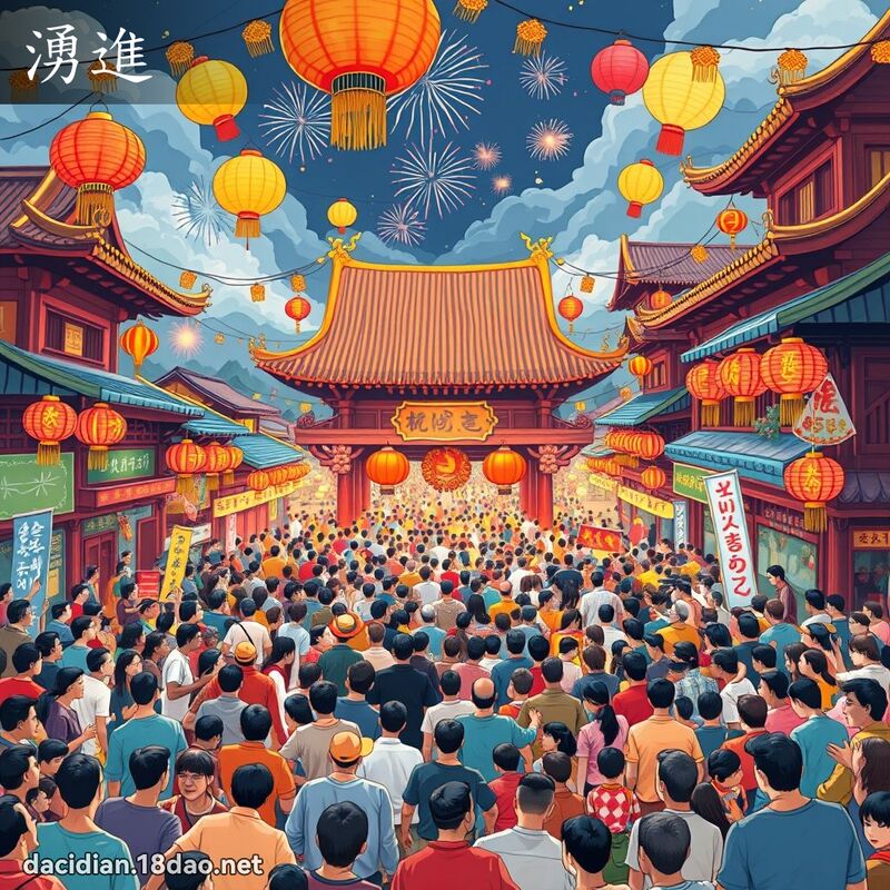 涌进 - 国语大辞典配图
