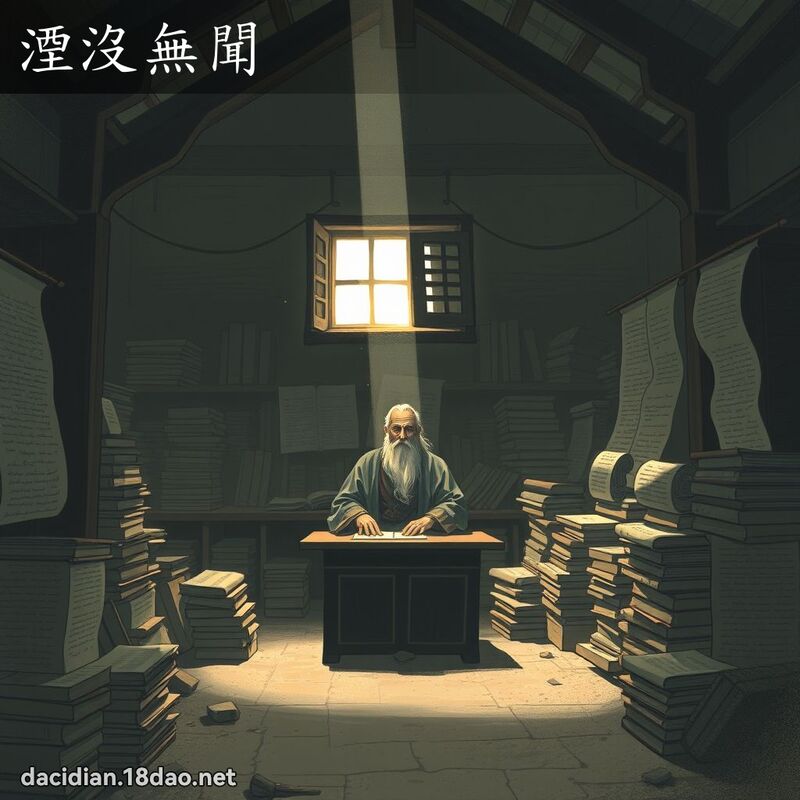 湮沒無聞 - 國語大辭典配圖