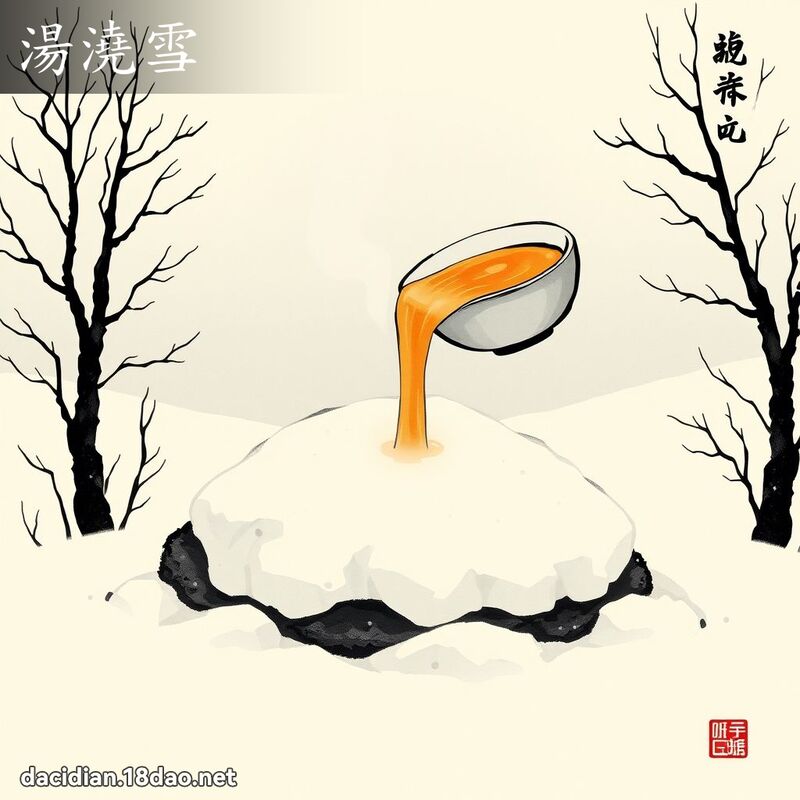 湯澆雪 - 國語大辭典配圖