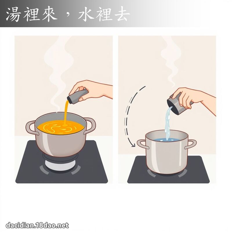 汤里来，水里去 - 国语大辞典配图