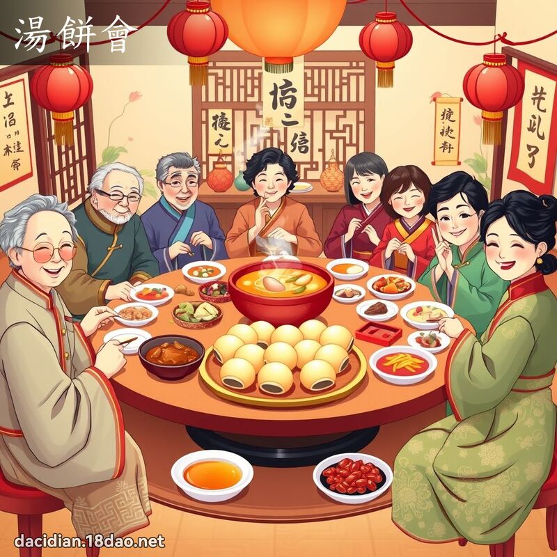 湯餅會 - 國語大辭典配圖