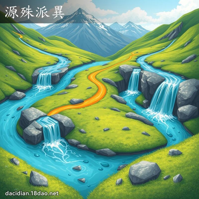源殊派異 - 國語大辭典配圖
