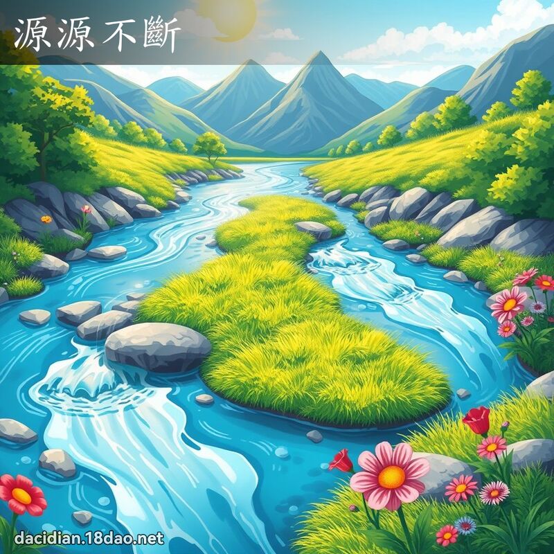 源源不断 - 国语大辞典配图