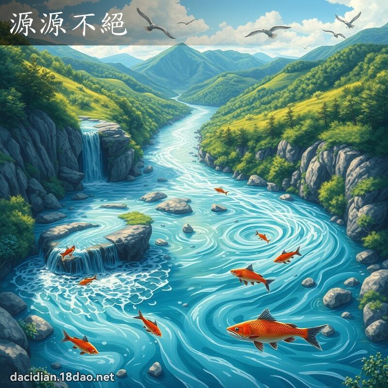 源源不绝 - 国语大辞典配图