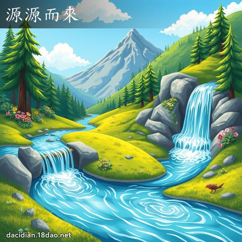 源源而来 - 国语大辞典配图