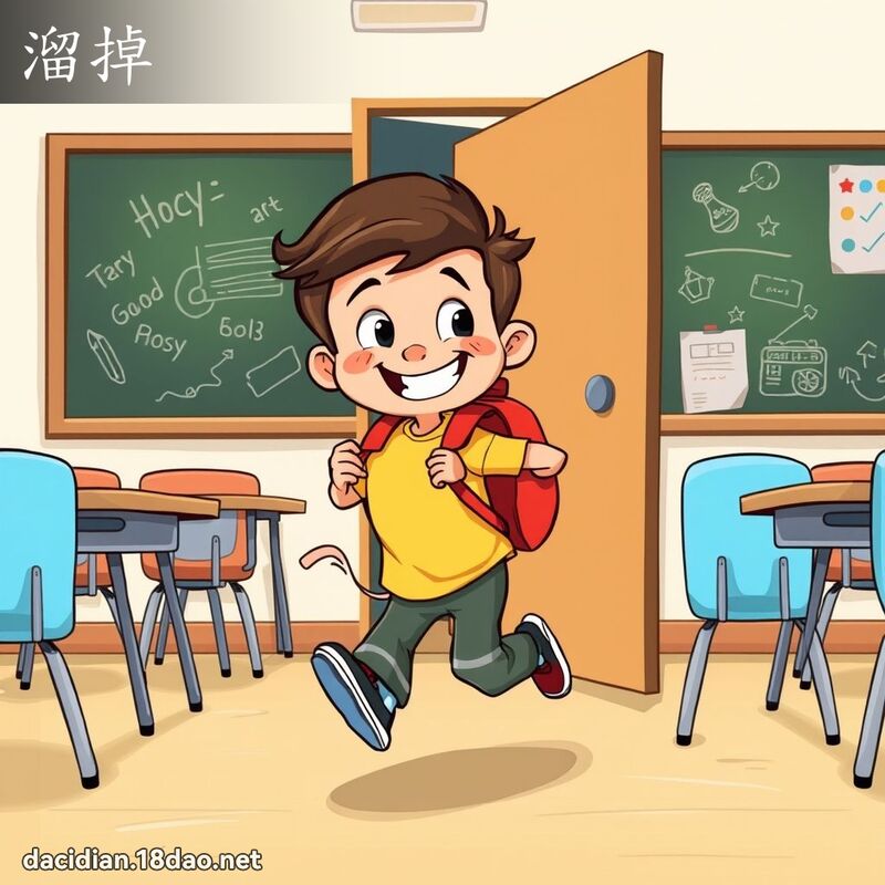 溜掉 - 國語大辭典配圖