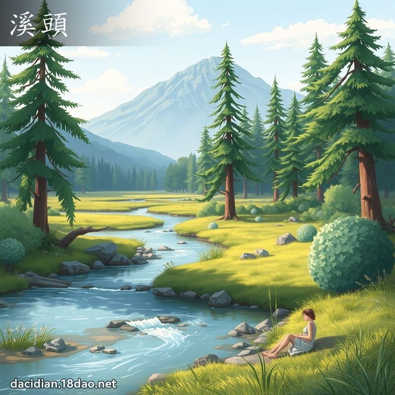 溪头 - 国语大辞典配图