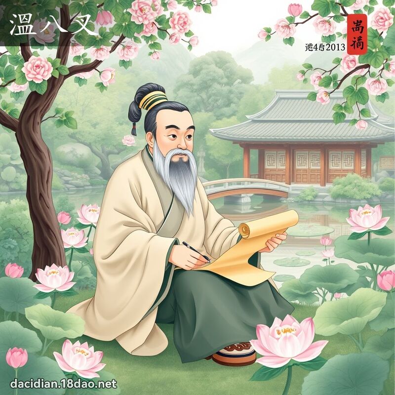 溫八叉 - 國語大辭典配圖