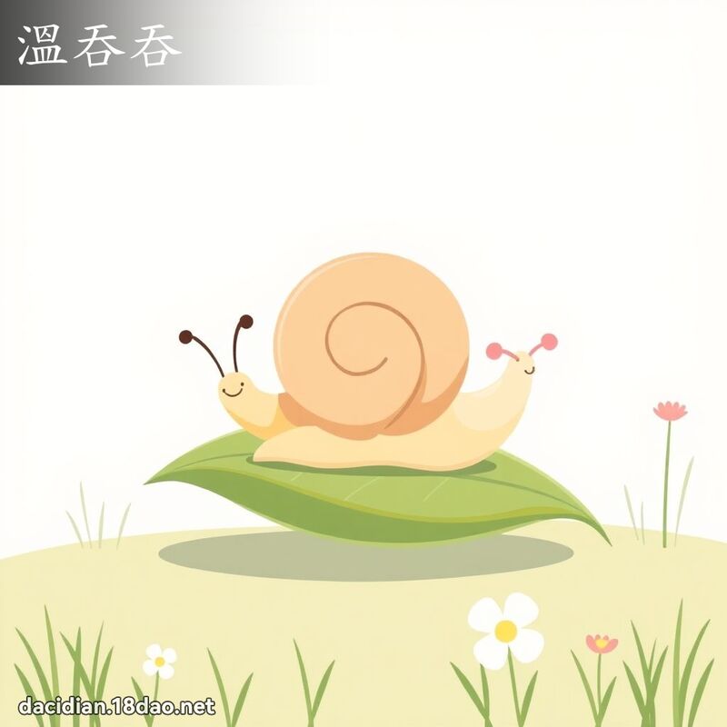 溫吞吞 - 國語大辭典配圖