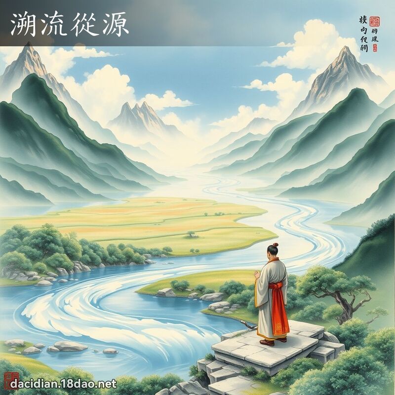 溯流從源 - 國語大辭典配圖