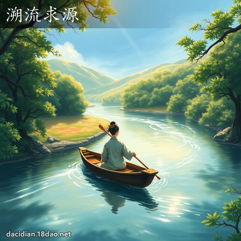 溯流求源 - 国语大辞典配图