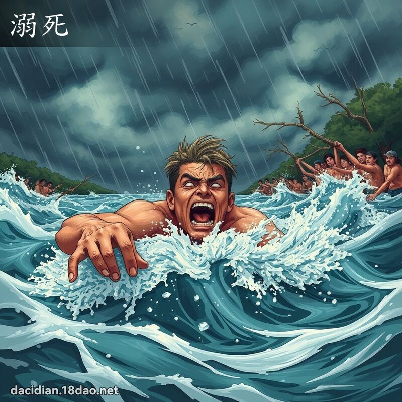 溺死 - 國語大辭典配圖
