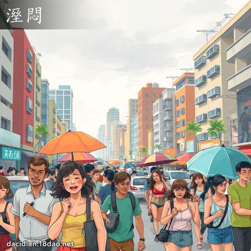 溼闷 - 国语大辞典配图