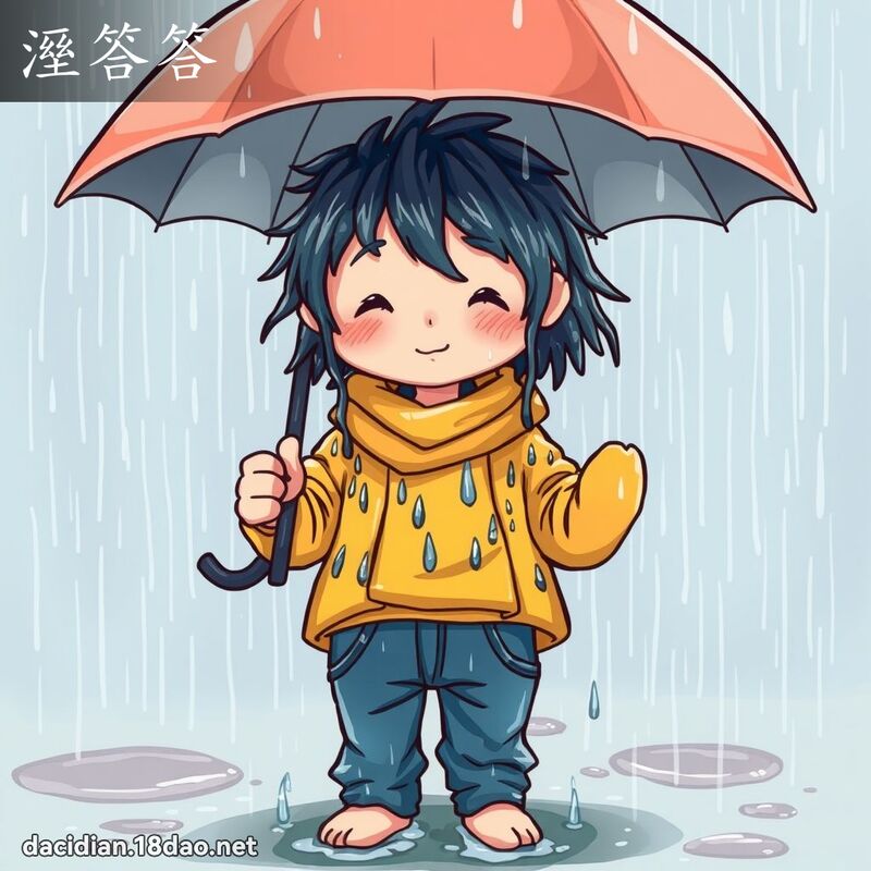 溼答答 - 国语大辞典配图
