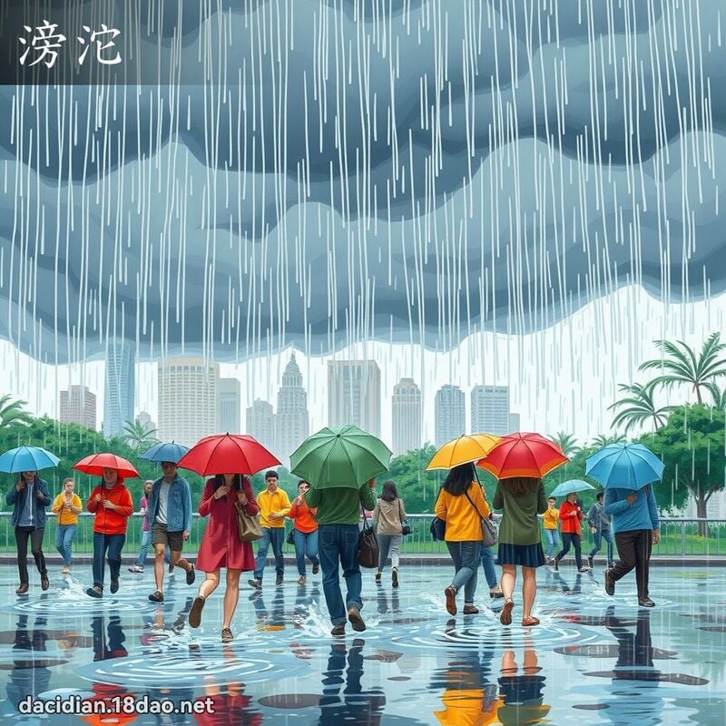 滂沱 - 國語大辭典配圖