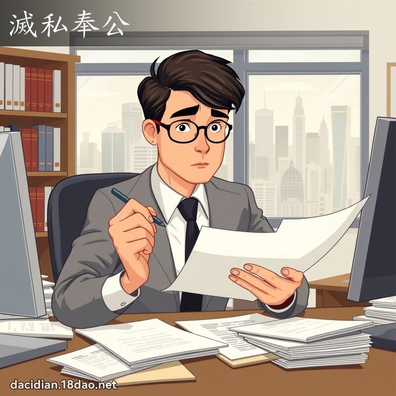 滅私奉公 - 國語大辭典配圖