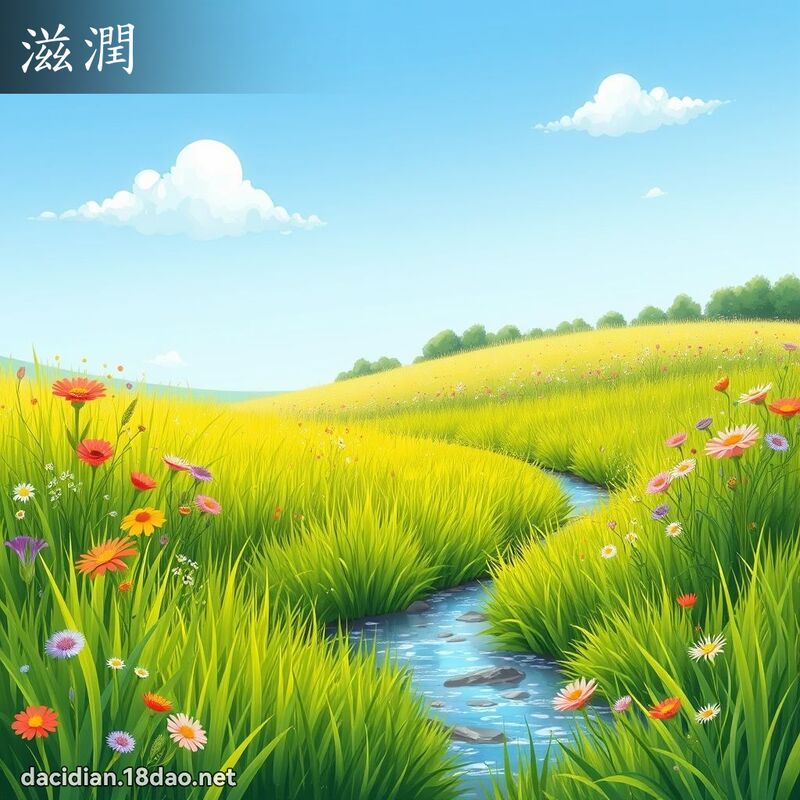 滋潤 - 國語大辭典配圖