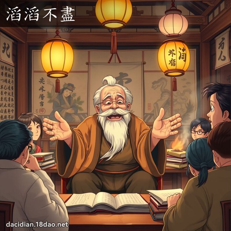 滔滔不尽 - 国语大辞典配图
