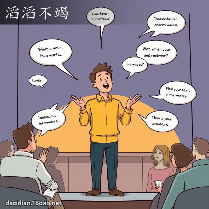 滔滔不竭 - 國語大辭典配圖