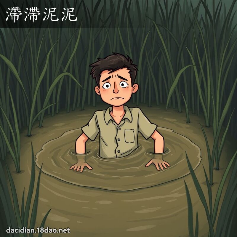 滯滯泥泥 - 国语大辞典配图