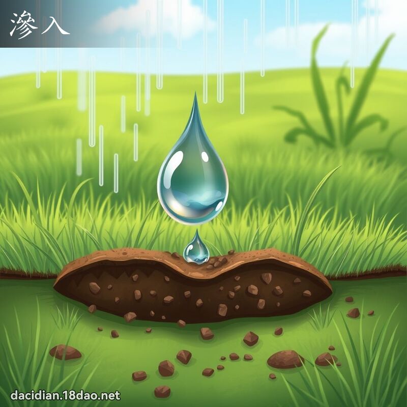 渗入 - 国语大辞典配图