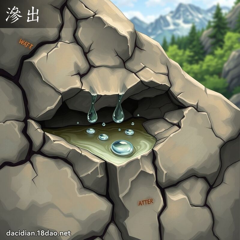 滲出 - 國語大辭典配圖