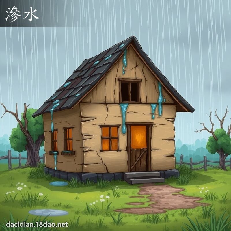 渗水 - 国语大辞典配图