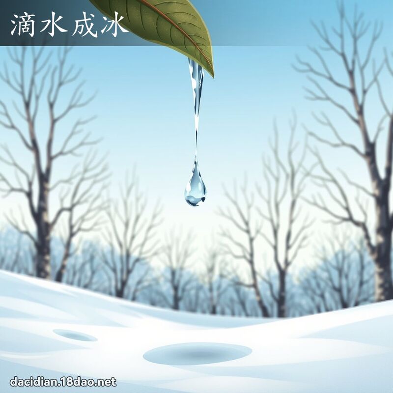 滴水成冰 - 國語大辭典配圖