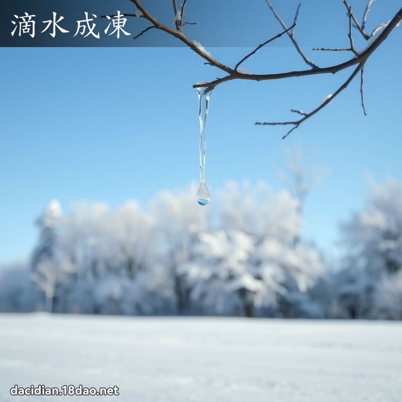 滴水成凍 - 國語大辭典配圖
