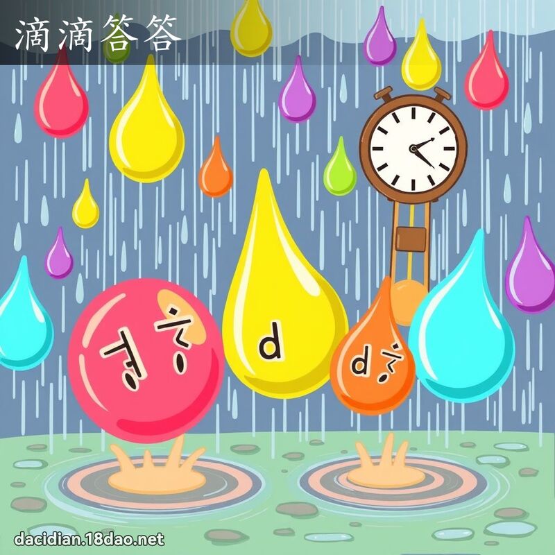 滴滴答答 - 國語大辭典配圖