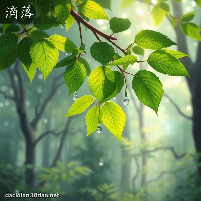 滴落 - 國語大辭典配圖