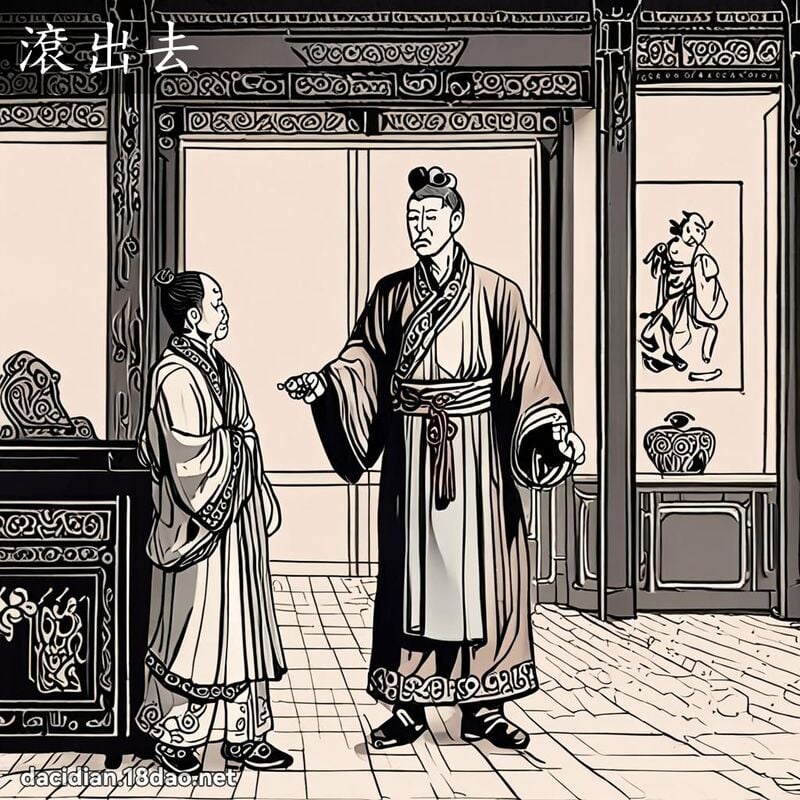 滚出去 - 国语大辞典配图