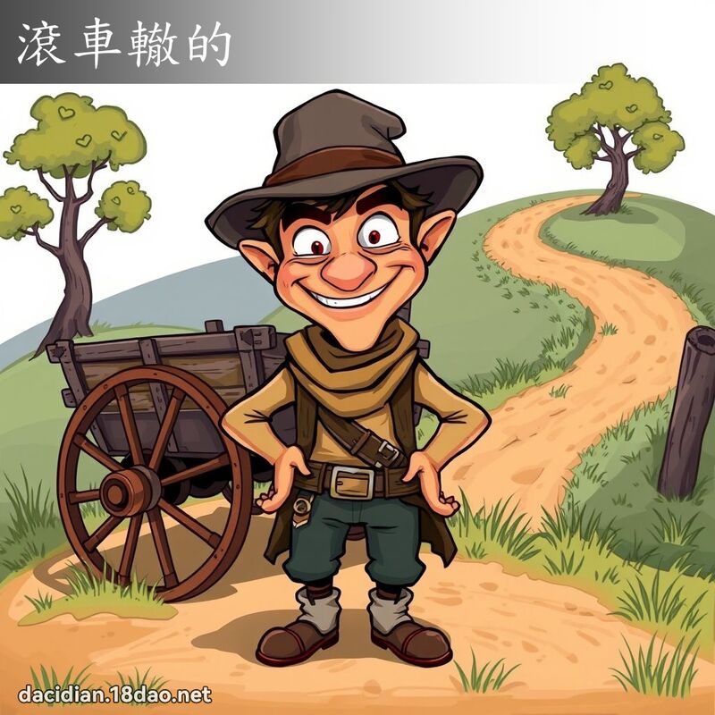 滾車轍的 - 國語大辭典配圖