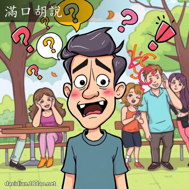 滿口胡說 - 國語大辭典配圖