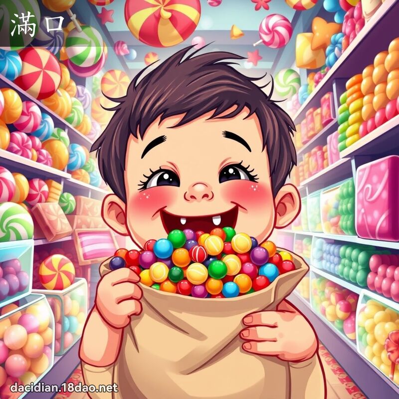 滿口 - 國語大辭典配圖