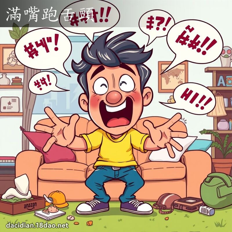 滿嘴跑舌頭 - 國語大辭典配圖