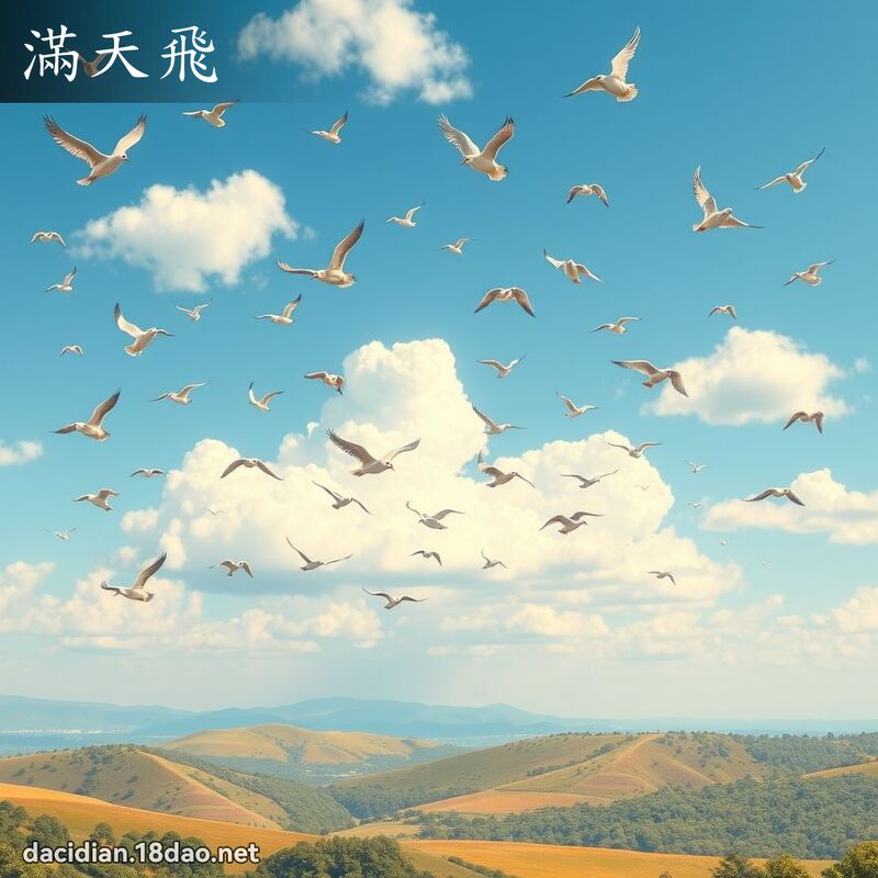 滿天飛 - 國語大辭典配圖