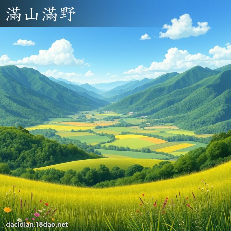 滿山滿野 - 國語大辭典配圖