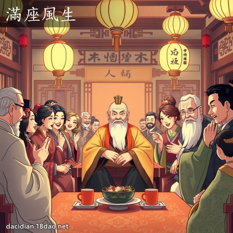 滿座風生 - 國語大辭典配圖