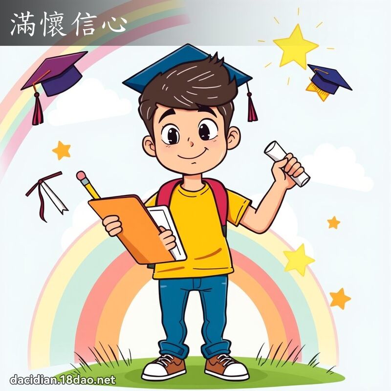 满怀信心 - 国语大辞典配图
