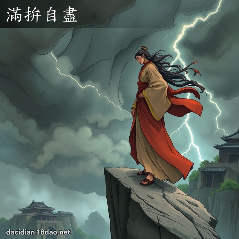 满拚自尽 - 国语大辞典配图