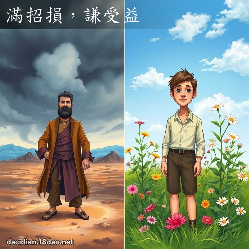滿招損，謙受益 - 國語大辭典配圖