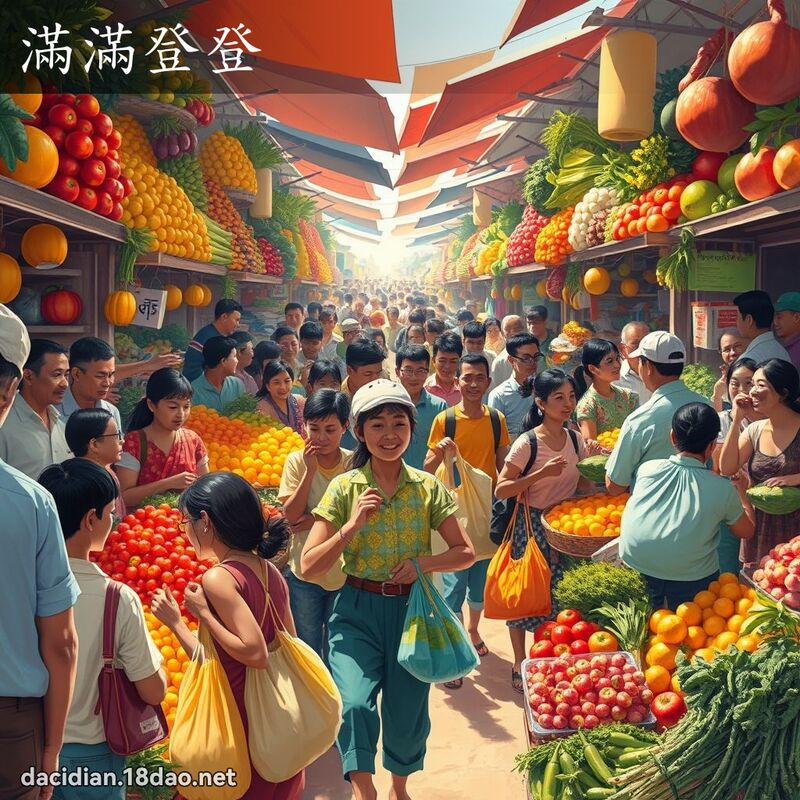 滿滿登登 - 國語大辭典配圖