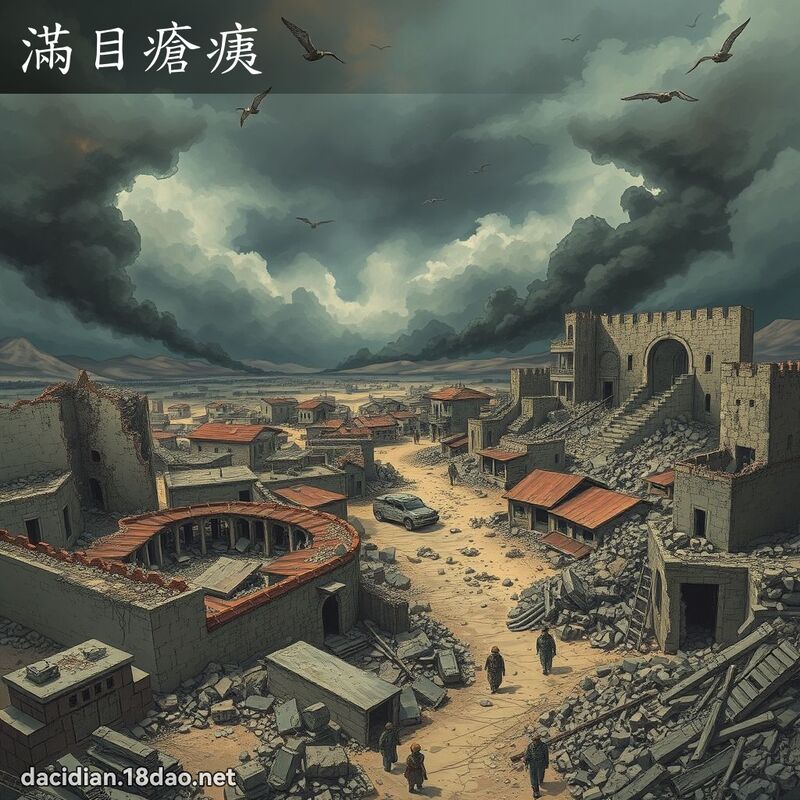滿目瘡痍 - 國語大辭典配圖